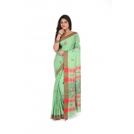 HANDWOVEN KANTHA STITCH SAREE