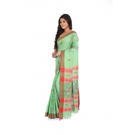 HANDWOVEN KANTHA STITCH SAREE