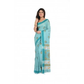 HANDWOVEN KANTHA STITCH SAREE
