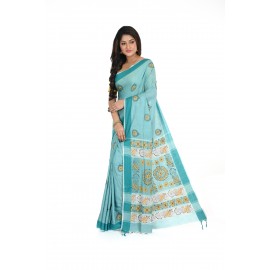 HANDWOVEN KANTHA STITCH SAREE