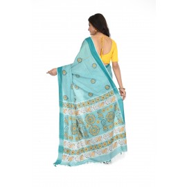 HANDWOVEN KANTHA STITCH SAREE