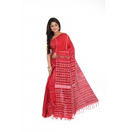 HANDWOVEN KANTHA STITCH SAREE