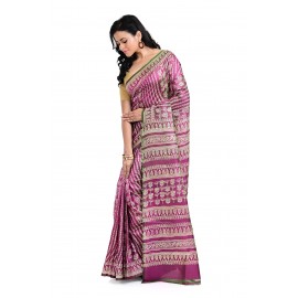 Tantuja Handloom Block Print Katan Silk Saree