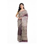 Tantuja Handloom Block Print Katan Silk Saree