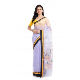 Tantuja Bengal Handloom Maslin Silk Jamdani Saree