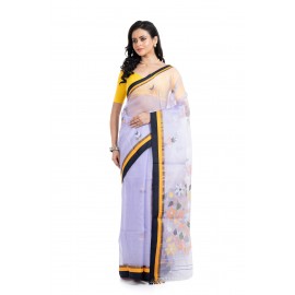 Tantuja Bengal Handloom Maslin Silk Jamdani Saree