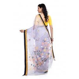 Tantuja Bengal Handloom Maslin Silk Jamdani Saree