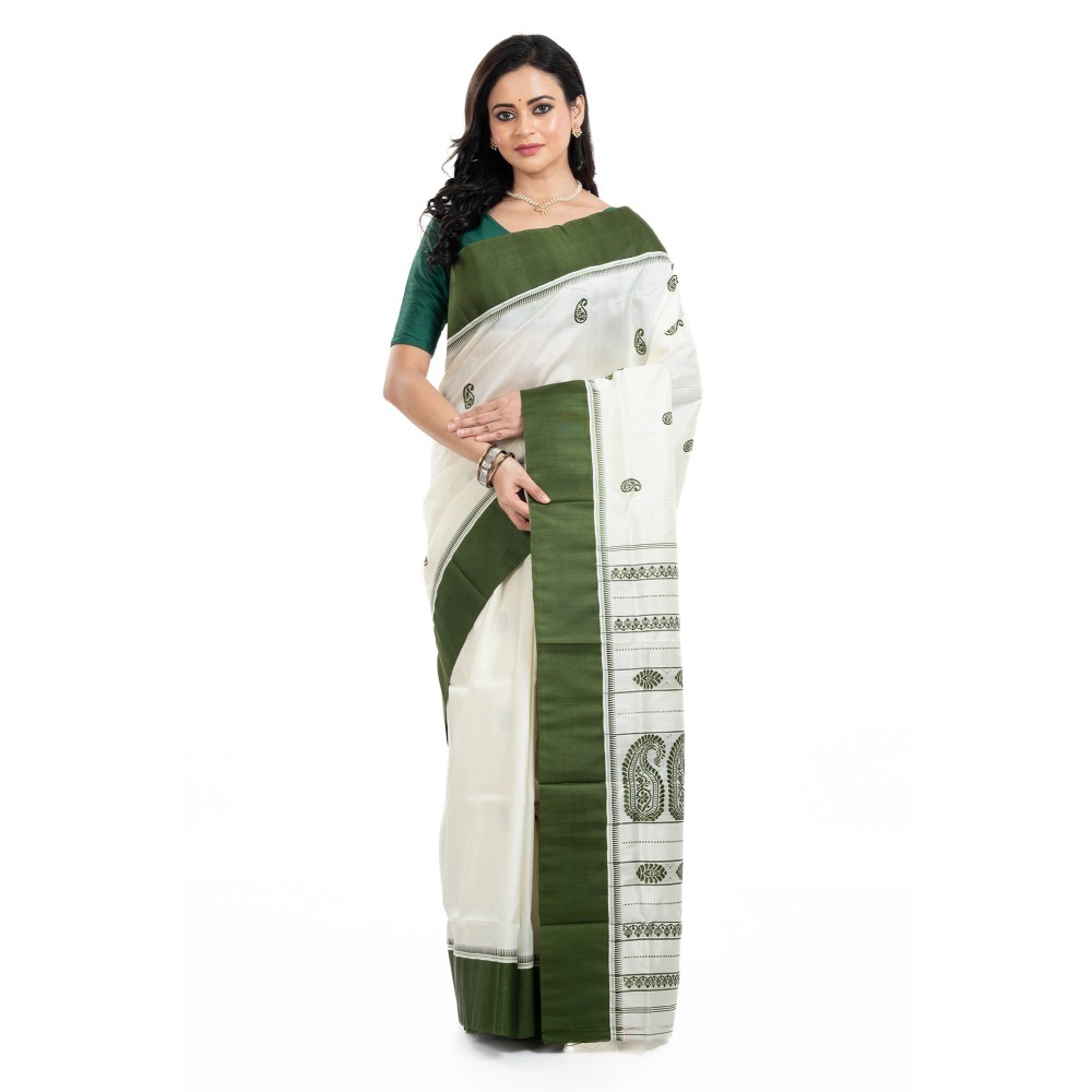 Tantuja Bengal Handloom Garad Silk Saree