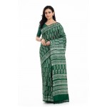 Tantuja Handloom Block Print Katan Silk Saree