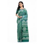 Tantuja Handloom Block Print Katan Silk Saree