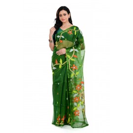 Tantuja Bengal Handloom Maslin Silk Jamdani Saree