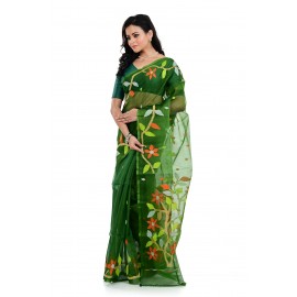 Tantuja Bengal Handloom Maslin Silk Jamdani Saree