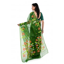 Tantuja Bengal Handloom Maslin Silk Jamdani Saree