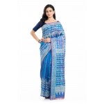 Tantuja Handloom Block Print Katan Silk Saree