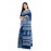 Tantuja Bengal Handloom Royal Indigo Blue Hand Block Printed Pure Silk Saree