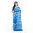 Tantuja Cerulean Blue Hand Block Printed Pure Katan Silk Saree