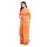 Tantuja Ochre Orange Hand Block Printed Pure Silk Saree