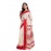 Tantuja Off-White and Red Double Jacquard Garad Silk Saree (Ornate Pallu Edition)