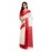 Tantuja Off-White and Red Plain Garad Silk Saree