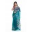 Tantuja Deep Teal Blue Muslin Silk Jamdani Saree