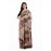 Tantuja Handloom Tassar Silk Hand Batik Print Saree (Beige & Dark Cocoa "Tree of Life")
