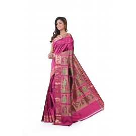 HANDWOVEN SILK BALUCHARI SAREE