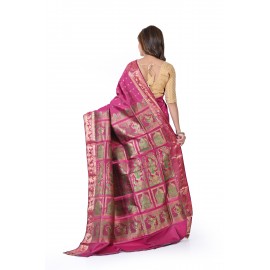 HANDWOVEN SILK BALUCHARI SAREE
