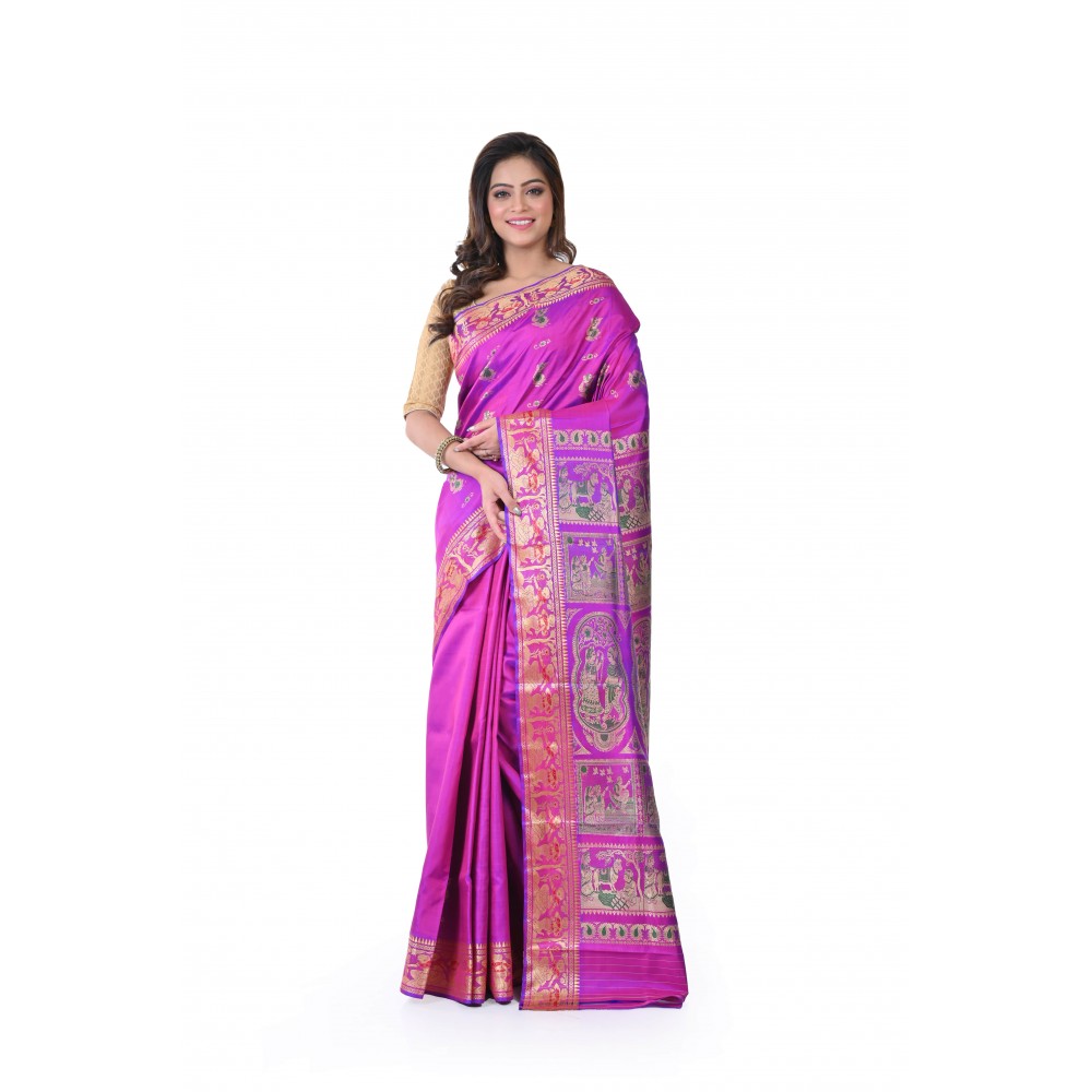 HANDWOVEN SILK BALUCHARI SAREE