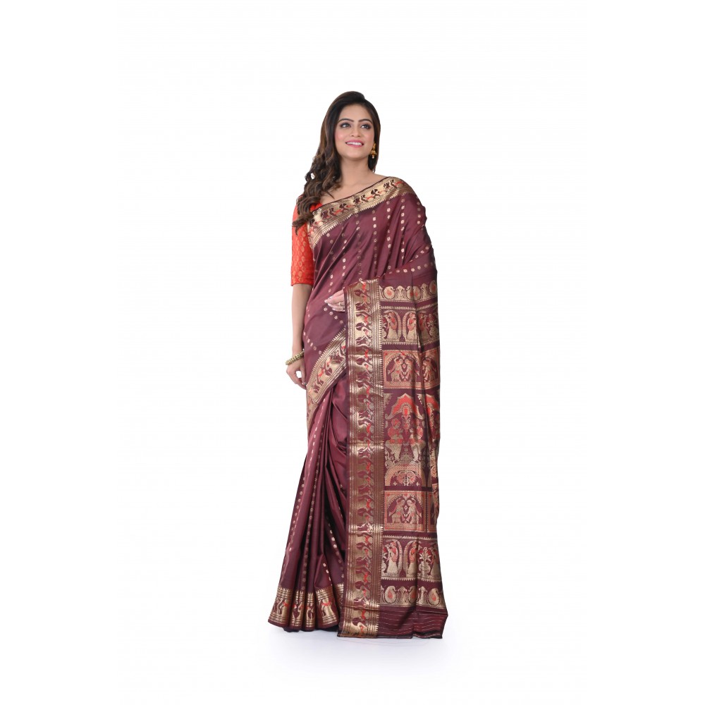 HANDWOVEN SILK BALUCHARI SAREE