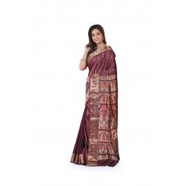 HANDWOVEN SILK BALUCHARI SAREE