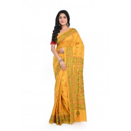HANDWOVEN KANTHA STITCH SAREE