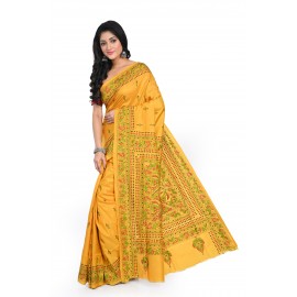 HANDWOVEN KANTHA STITCH SAREE