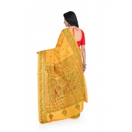 HANDWOVEN KANTHA STITCH SAREE