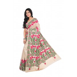 HANDWOVEN KANTHA STITCH SAREE