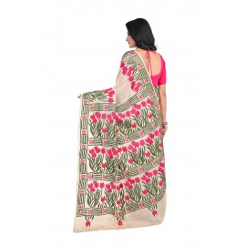HANDWOVEN KANTHA STITCH SAREE
