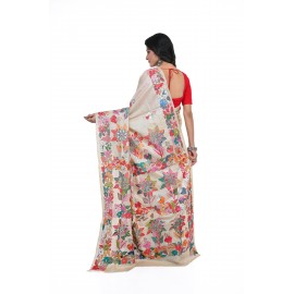 HANDWOVEN KANTHA STITCH SAREE