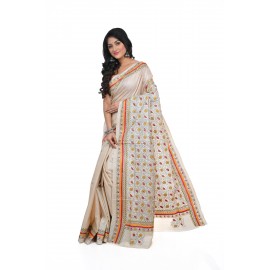 HANDWOVEN KANTHA STITCH SAREE