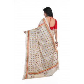 HANDWOVEN KANTHA STITCH SAREE