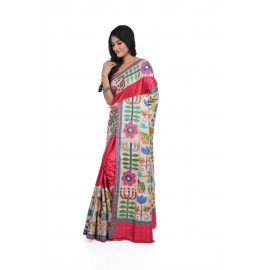 HANDWOVEN KANTHA STITCH SAREE