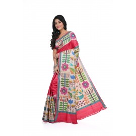 HANDWOVEN KANTHA STITCH SAREE