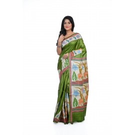 HANDWOVEN KANTHA STITCH SAREE