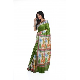 HANDWOVEN KANTHA STITCH SAREE