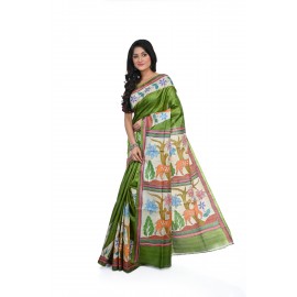 HANDWOVEN KANTHA STITCH SAREE