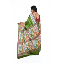 HANDWOVEN KANTHA STITCH SAREE