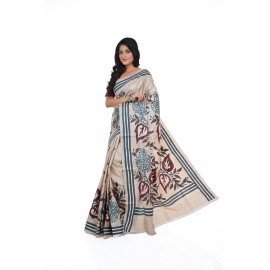 HANDWOVEN KANTHA STITCH SAREE