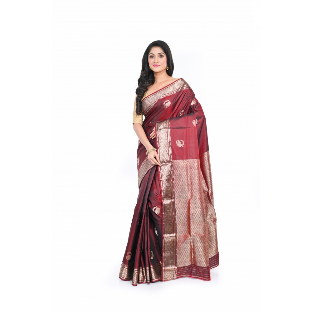 HANDWOVEN PURE SILK MARRIAGE SAREE