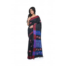 HANDWOVEN KANTHA STITCH SAREE