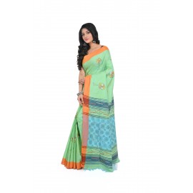 HANDWOVEN KANTHA STITCH SAREE