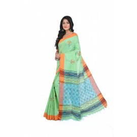 HANDWOVEN KANTHA STITCH SAREE