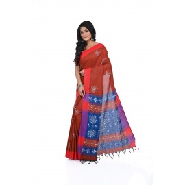 HANDWOVEN KANTHA STITCH SAREE